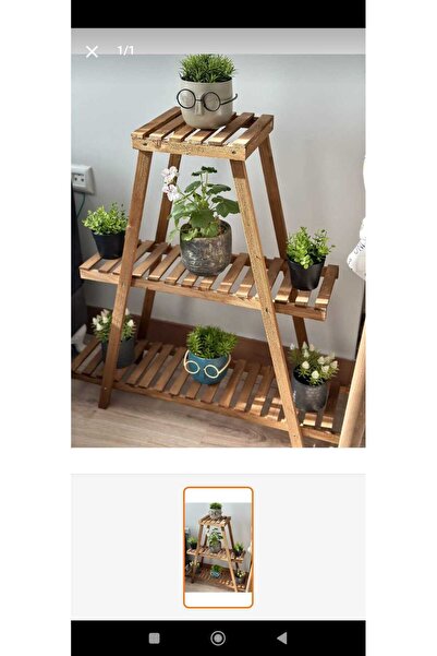 MarangozDede Saksı Standı 3 Katlı Saksılık Çiçeklik Dekoratif Saksı Standı, S...