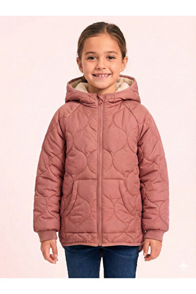 Midimod Double Layered Fleece Inside Windproof K Hooded Inflatable Girl's Coa...