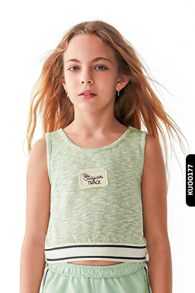 nk kids Блузка з V-подібним вирізом, бретельками та гумкою на талії для дівча...