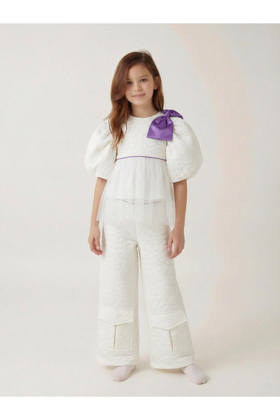 XO Kids Set de îmbrăcăminte pentru fete (bluză și pantaloni) 6-14 ani 5004