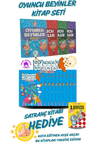 Curious&Genius Tazof Oyuncu Beyinler Kitap Seti | Tam Set 4 Kitap + 10 Deneme...