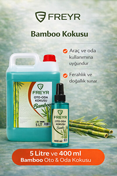 FREYR Özel Bambu Oto Oda Kokusu 5lt+400ml Sprey Araç Parfümü