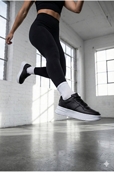 Diana Thick Sole Black White Women's Sneakers