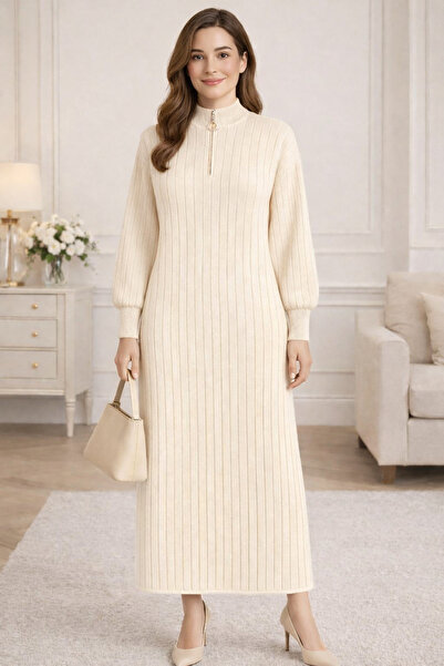 semela فستان طويل بقصة مستقيمة وتفاصيل من الترتر (130 سم)