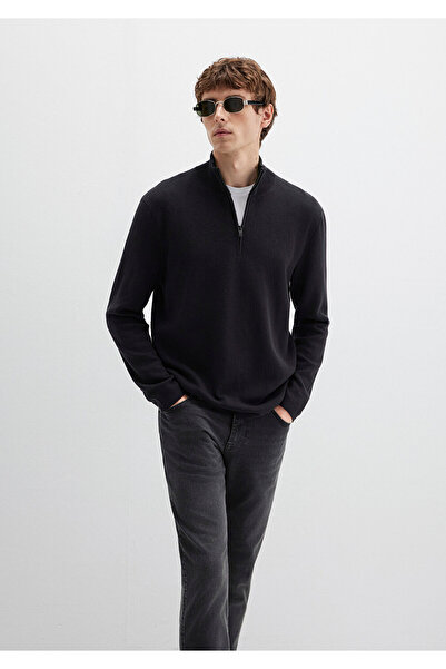 Mavi PULOVER HALF ZIP Negru