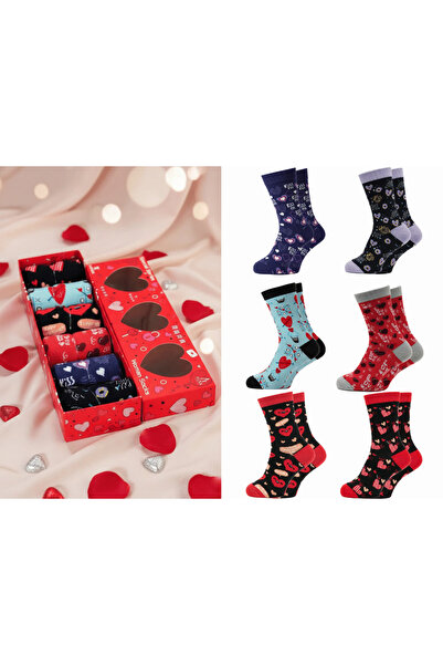 KARDEŞLER ÇORAP Спеціальний подарунковий набір до Дня закоханих: 6 пар шкарпе...