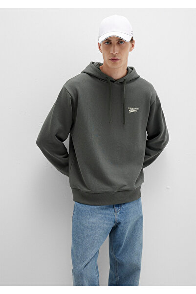 Mavi Logo Printed Hooded Green Sweatshirt 0S10468-71598