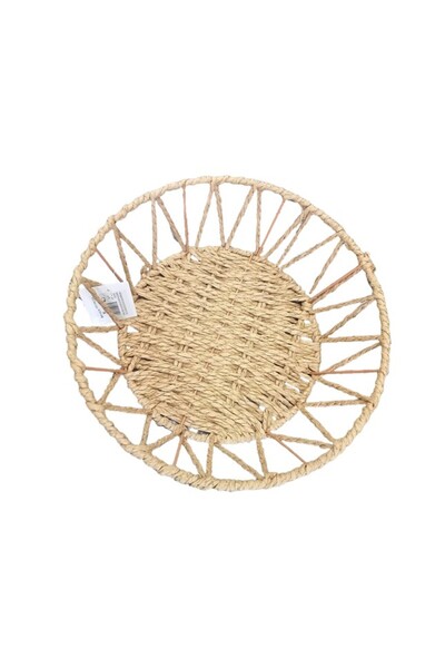 Kanonik Education سلة مستديرة محبوكة طبيعية