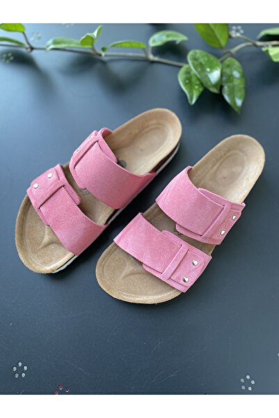 Land of Cork Anatomik Unisex Doğal Mantar Taban Süet Terlik