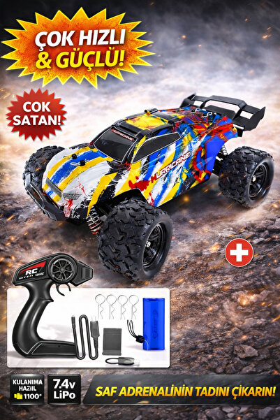 TRUST STORE Elektrikli Rc 1:16 Ölçek Servo Motor Süspansiyonlu Arazi Aracı Sp...