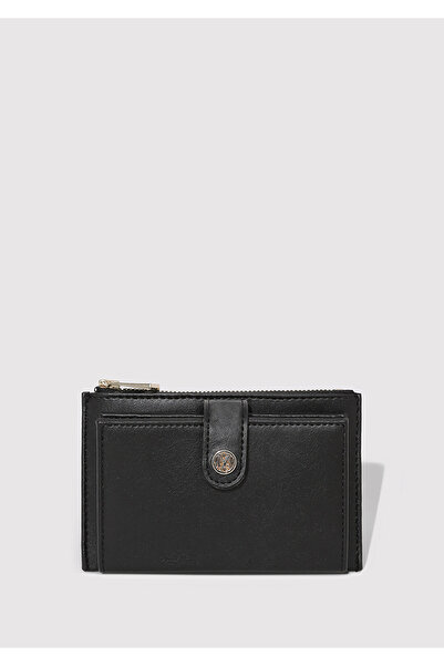 Mavi M Logo Detailed Black Wallet 1913138-900