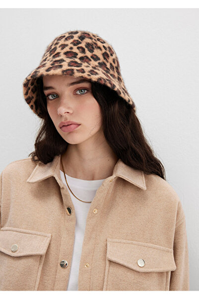 Mavi Plush Leopard Print Bucket Hat 198988 -25818