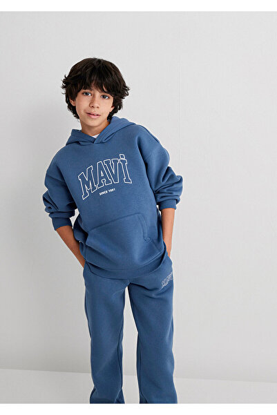Mavi Суичър с качулка с щампа с лого 6S10052-70871