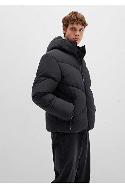 Mavi Hooded Black Puffer Coat 0110360 -900