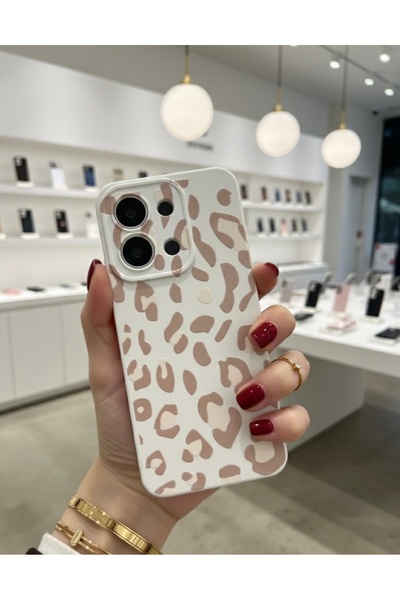 OVADA Redmi 15C Uyumlu Leopar Desenli Kamera Korumalı Silikon Kılıf