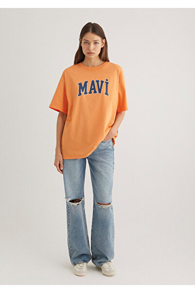 Mavi Oranžové tričko s logem Oversize / široký střih 1600843-71407