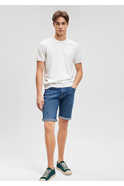 Mavi Tim 90lar Koyu Jean Şort 0428484464