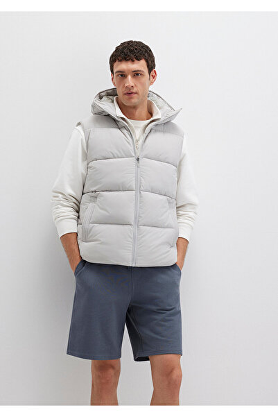 Mavi Svetlosivá Puffer Vesta s kapucňou Regular Fit / Normal Strih 0110089-70075