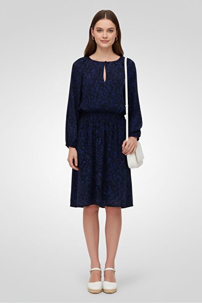 Gant فستان نسائي متوسط الطول بطبعة حيوانية، متعدد الألوان