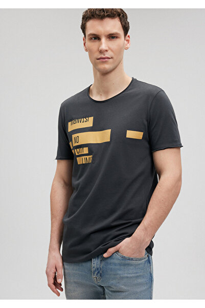 Mavi Bedrucktes anthrazitfarbenes Istanbul-T-Shirt, tailliert, 064759-24393