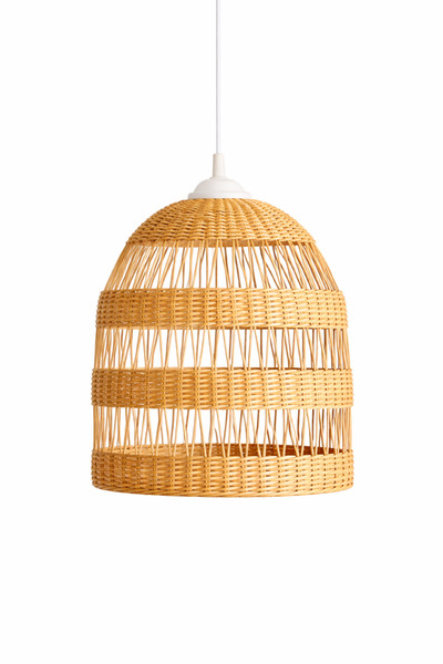 Joujou El Yapımı Rustik Rattan Avize LUMI 30 x 35 cm | Doğal Kök Boya Vernikl...