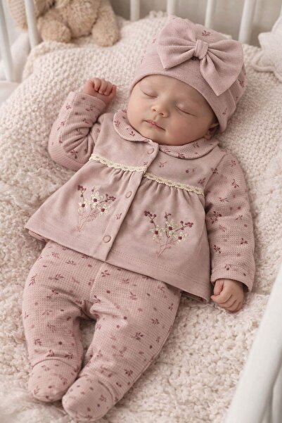 VERONA TARZ مجموعة من 5 قطع من قماش الوافل الفاخر للفتيات الصغيرات مع فيونكة ...