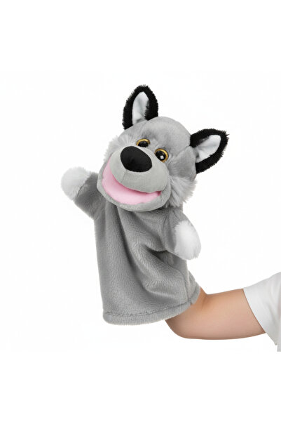 SyaMAG Marioneta Din Plus, Model Lup, Gri, 28 Cm