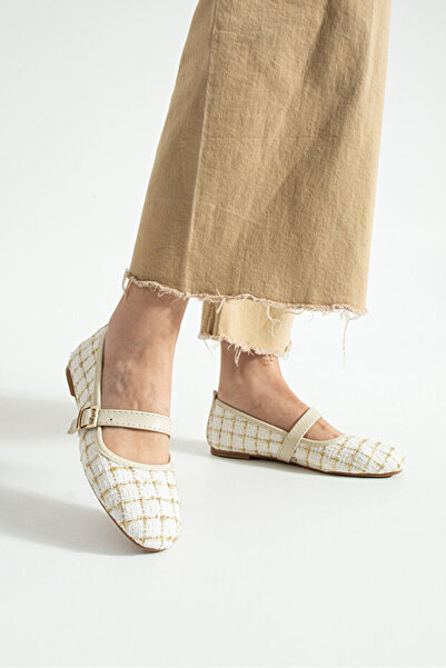 STOCON حذاء كاجوال من قماش التويد بابيت ذو مشبك أنيق ونعل طبي، حذاء مكتبي STC...