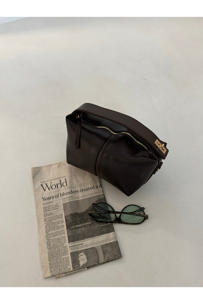 EBROU حقيبة نسائية بنية اللون بحزام متقاطع وحقيبة يد أركي