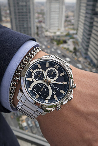 Ferrucci Yeni Sezon Çelik Erkek Kol Saati Bileklik Tüm Fonksiyonlar Aktif, 2 ...