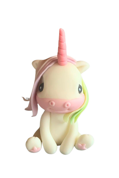 FigurinArt Sugar paste cake figurine - Unicorn - Handmade