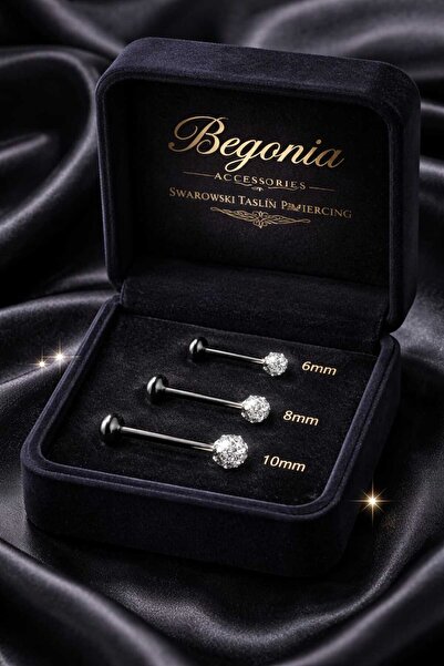 Öte Beri Hayallerin Ötesi 316l Gold Cerrahi Çelik Taşlı Şambala Labret 6mm,8m...