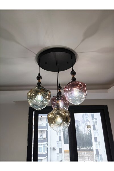 Beyaz Aydınlatma 4 lü sarkıt avize