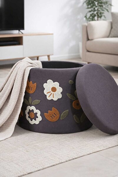 PUFMANYA LAVİNYA X LARGE 45 CM X 45 CM SANDIKLI ÇOK AMAÇLI PUF KOLTUK