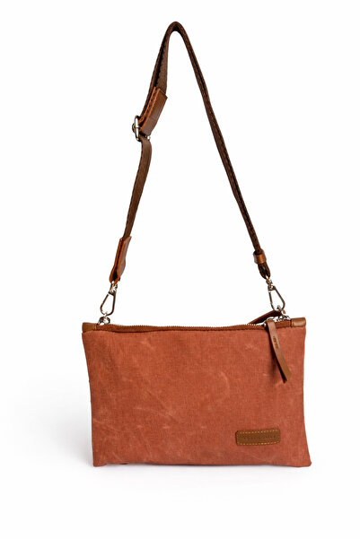 JUST WOMAN Women's Waxed Texture Canvas Shoulder Wrist Crossbody Sports Bag