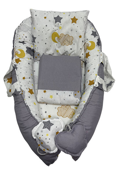 Happy Baby Dikiş Atölyesi 3 Parça Babynest Taşınabilir Bebek Yatağı Pike Yast...