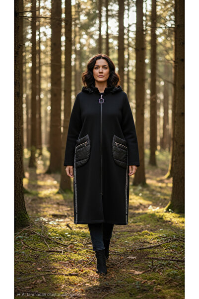 fatma kadın büyük beden kışlık parka