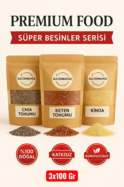 sultanbahçe Fit Yaşam Paketi - Chia Tohumu | Keten Tohumu | Kinoa | Çiya Tohu...