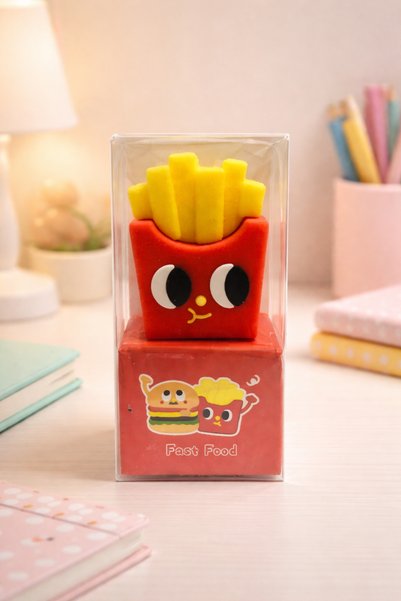 Giftpoint Fast Food Kalemtıraş Patates Kızartması Figürlü 3D Silikon 1 Adet