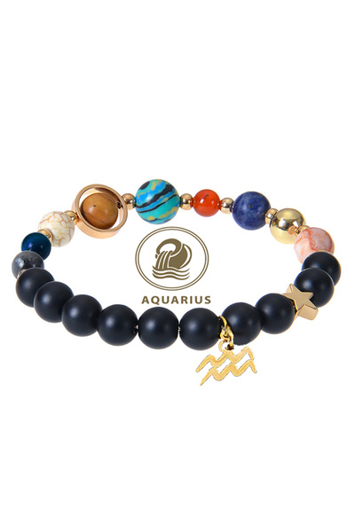 OEM Brățară energetică cu pandantiv zodiacal, mărgele vindecătoare din ametis...