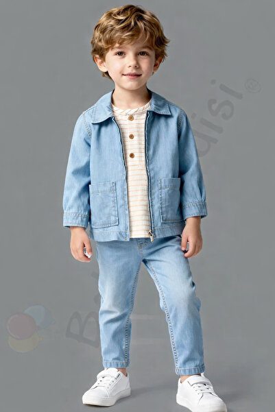 Bebek Vadisi Keten Kot Ceketli Gömlekli Pantolonlu Erkek Bebek Çocuk alt ust ...