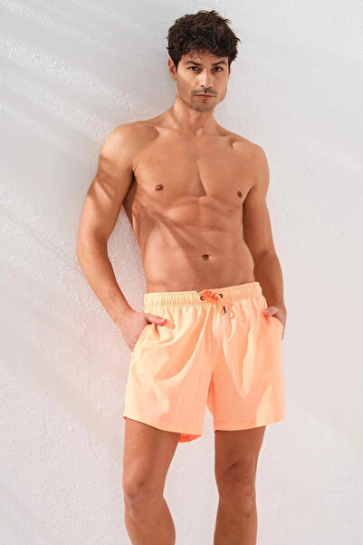 Pierre Cardin Мъжки шорти с обикновена тъкан - сьомга