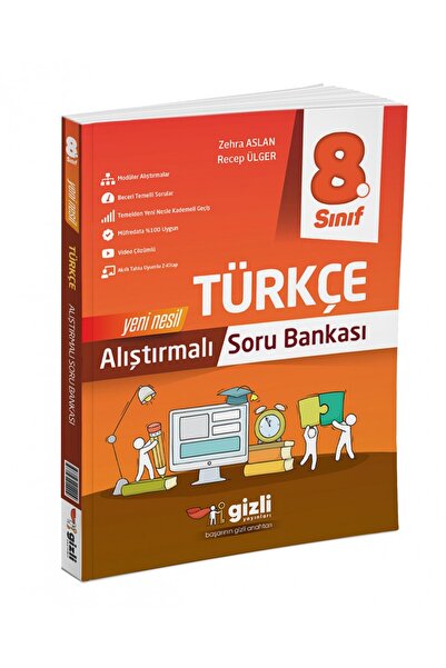 Gizli Yayınları Gizli 8. Sınıf Türkçe Alıştırmalı Soru Bankası