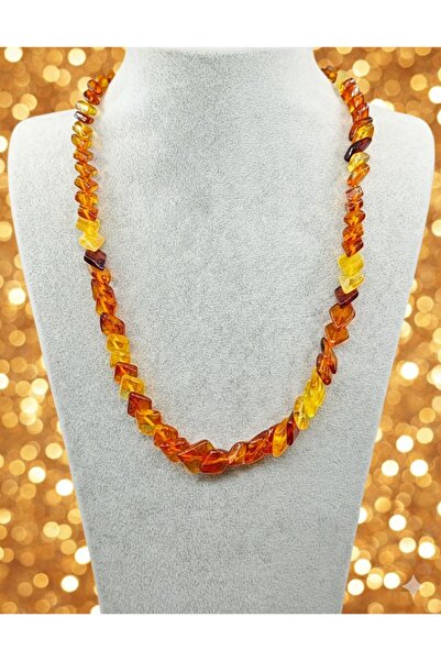 Naturel Tılsım Drop Amber Adult Necklace