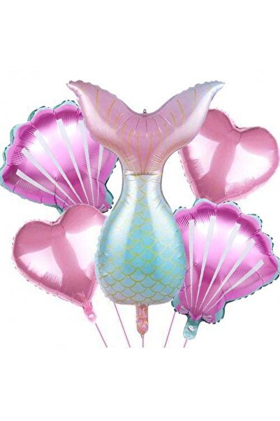 Parti Dükkanım Deniz Kızı Folyo Balon Seti 5 li