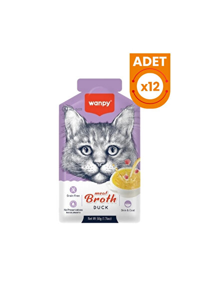 Wanpy Ördek Etli Tahılsız Kedi Çorbası 12 Adet 50 Gr