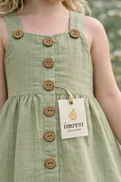 İMREN AKSESUAR Kokanat Wooden Button 32 Sizes (2 CM) Laser Drawing 1 Pack of ...