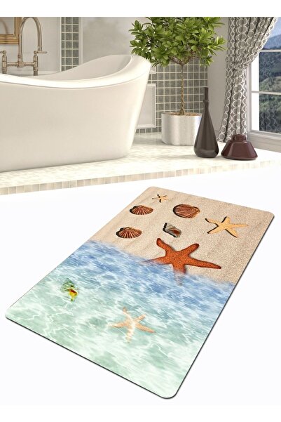Ardizayn Кърпа за баня с размер 70x120 см, с мотив морска звезда, неплъзгаща ...