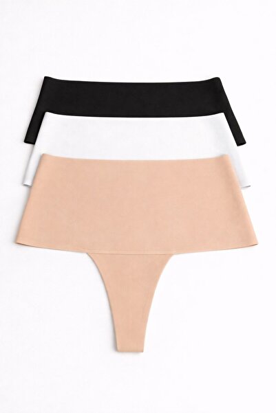 MAVİ QUMSAL Γυναικεία εσώρουχα στρινγκ, σετ 3 τεμαχίων, χωρίς ραφές, κοπή με ...