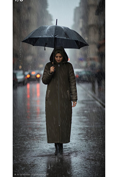 fatma Kadın büyük beden kaşe manto